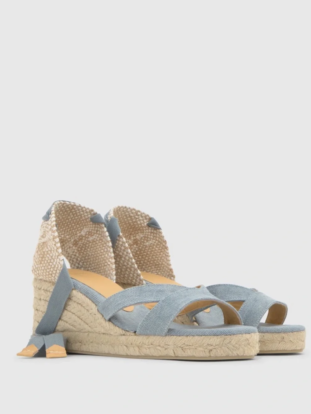 NWOT Castaner Espadrille Denim Wedge Sandal - size 8 - Picture 2 of 12